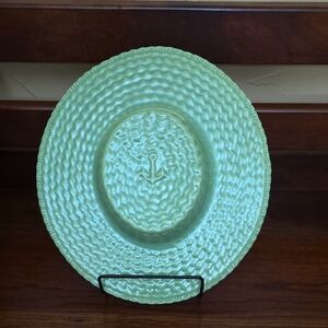 Vintage Ceramic Wall Pocket with Anchor Motif, Unsigned